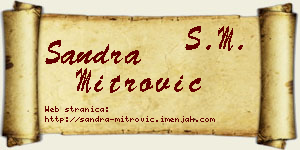 Sandra Mitrović vizit kartica